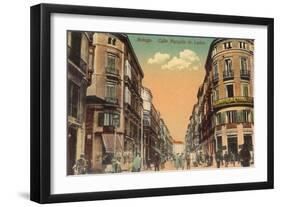 Marques de Larios Street, Malaga, Spain-null-Framed Art Print