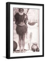 Marquesan Islands Chief, Late 1800s-Charles Gustave Spitz-Framed Photographic Print