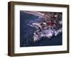 Marquette Harbor Lighthouse and Maritime Museum in winter, Marquette, Michigan, USA-null-Framed Photographic Print