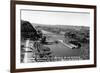 Marquette, Iowa - Mississippi River Suspension Bridge near Prairie du Chien-Lantern Press-Framed Art Print