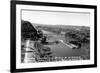 Marquette, Iowa - Mississippi River Suspension Bridge near Prairie du Chien-Lantern Press-Framed Premium Giclee Print