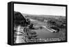 Marquette, Iowa - Mississippi River Suspension Bridge near Prairie du Chien-Lantern Press-Framed Stretched Canvas