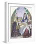 Marquise De Lude at Table-Nicolas Bonnart-Framed Giclee Print