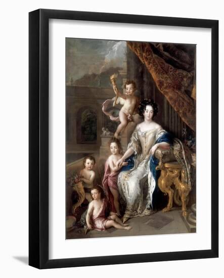 Marquise De Montespan (1640-170) and Her Children-Charles de La Fosse-Framed Giclee Print