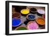 Marrakech, Morocco. Terra cotta bowls of colored pigment-Jolly Sienda-Framed Photographic Print