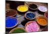 Marrakech, Morocco. Terra cotta bowls of colored pigment-Jolly Sienda-Mounted Photographic Print