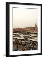 Marrakesh at Dusk, Djemaa El-Fna, Marrakech, Morocco, North Africa, Africa-Simon Montgomery-Framed Premium Photographic Print