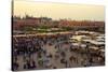 Marrakesh at Dusk, Djemaa El-Fna, Marrakech, Morocco, North Africa, Africa-Simon Montgomery-Stretched Canvas