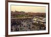 Marrakesh at Dusk, Djemaa El-Fna, Marrakech, Morocco, North Africa, Africa-Simon Montgomery-Framed Photographic Print