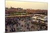 Marrakesh at Dusk, Djemaa El-Fna, Marrakech, Morocco, North Africa, Africa-Simon Montgomery-Mounted Photographic Print