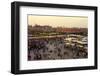 Marrakesh at Dusk, Djemaa El-Fna, Marrakech, Morocco, North Africa, Africa-Simon Montgomery-Framed Photographic Print