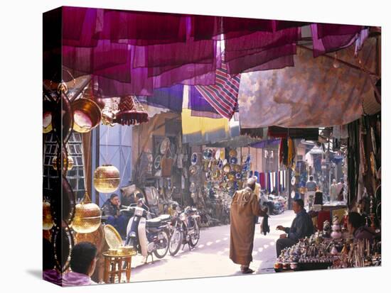 Marrakesh Market, Morocco-Peter Adams-Stretched Canvas