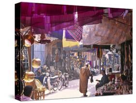 Marrakesh Market, Morocco-Peter Adams-Stretched Canvas