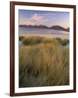 Marram Grass and Beach Near Luskentyre, Towards North Harris Forest Hills, South Harris, Scotland-Patrick Dieudonne-Framed Photographic Print