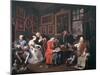 Marriage a La Mode: 1, the Marriage Contract, 1743-William Hogarth-Mounted Giclee Print