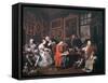 Marriage a La Mode: 1, the Marriage Contract, 1743-William Hogarth-Framed Stretched Canvas