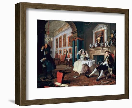 Marriage A-La-Mode: 2, the Tete a Tete, 1743-William Hogarth-Framed Giclee Print