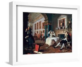 Marriage A-La-Mode: 2, the Tete a Tete, 1743-William Hogarth-Framed Giclee Print