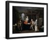 Marriage A-La-Mode: 3, the Inspection, C1743-William Hogarth-Framed Giclee Print