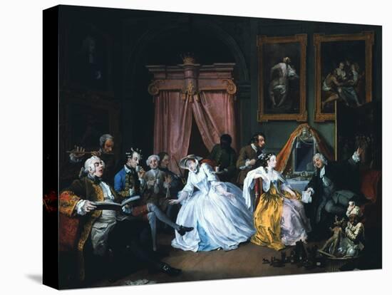 Marriage A-La-Mode: 4, the Toilette, 1743-William Hogarth-Stretched Canvas