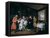 Marriage A-La-Mode: 6, the Lady's Death, C1743-William Hogarth-Framed Stretched Canvas