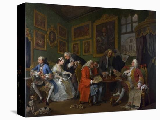 Marriage a La Mode: I - the Marriage Settlement, C.1743-William Hogarth-Stretched Canvas