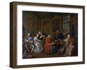 Marriage a La Mode: I - the Marriage Settlement, C.1743-William Hogarth-Framed Giclee Print