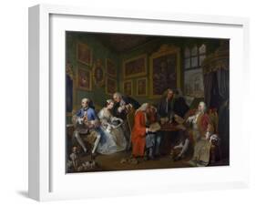 Marriage a La Mode: I - the Marriage Settlement, C.1743-William Hogarth-Framed Giclee Print