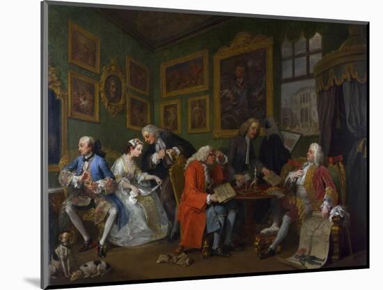 Marriage a La Mode: I - the Marriage Settlement, C.1743-William Hogarth-Mounted Giclee Print