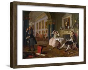 Marriage a La Mode: II - the Tete a Tete, C.1743-William Hogarth-Framed Giclee Print