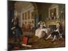 Marriage a La Mode: II - the Tete a Tete, C.1743-William Hogarth-Mounted Giclee Print