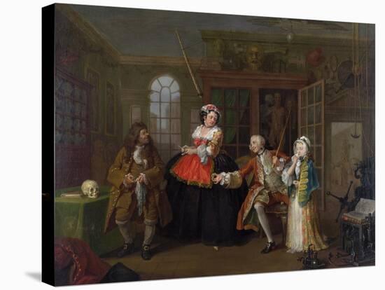 Marriage a La Mode: III - the Inspection, C.1743-William Hogarth-Stretched Canvas