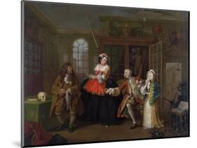 Marriage a La Mode: III - the Inspection, C.1743-William Hogarth-Mounted Giclee Print