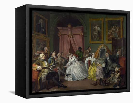 Marriage a La Mode: IV, the Toilette, C.1743-William Hogarth-Framed Stretched Canvas