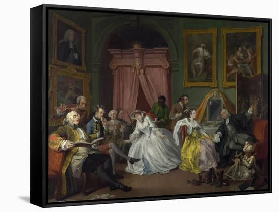 Marriage a La Mode: IV, the Toilette, C.1743-William Hogarth-Framed Stretched Canvas