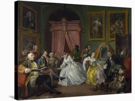 Marriage a La Mode: IV, the Toilette, C.1743-William Hogarth-Stretched Canvas