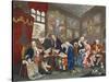 Marriage a La Mode, Plate I, the Marriage Settlement, Illustration from 'Hogarth Restored: the…-William Hogarth-Stretched Canvas