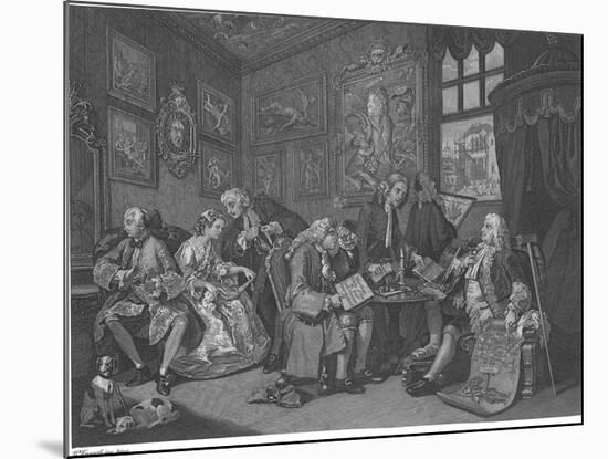 Marriage A La Mode - Plate I-William Hogarth-Mounted Premium Giclee Print