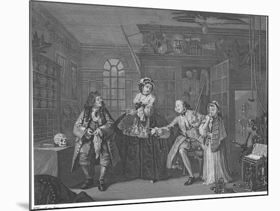 Marriage A La Mode - Plate III-William Hogarth-Mounted Premium Giclee Print