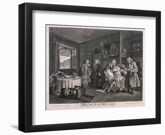 Marriage a La Mode, Plate VI, 1745-Gérard Jean-Baptiste Scotin-Framed Giclee Print