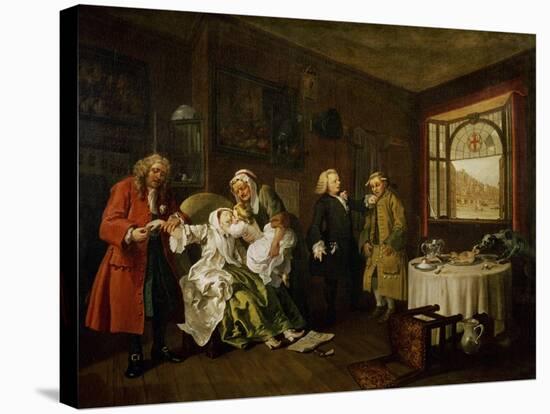 Marriage a La Mode: the Death of the Countess, C. 1742-44-William Hogarth-Stretched Canvas