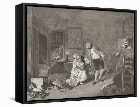 Marriage a la Mode-William Hogarth-Framed Stretched Canvas