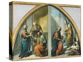 Marriage and Presentation of the Virgin Mary at the Temple, 1857-1860-Francesco Coghetti-Stretched Canvas