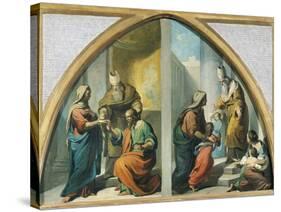 Marriage and Presentation of the Virgin Mary at the Temple, 1857-1860-Francesco Coghetti-Stretched Canvas