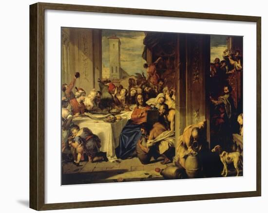 Marriage at Cana, 1728, Painting by Nicolas Vleughels (1668-1737), France, 18th Century-Nicolas Vleughels-Framed Giclee Print