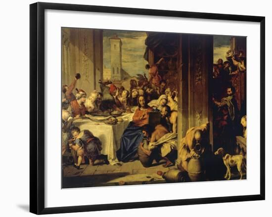 Marriage at Cana, 1728, Painting by Nicolas Vleughels (1668-1737), France, 18th Century-Nicolas Vleughels-Framed Giclee Print