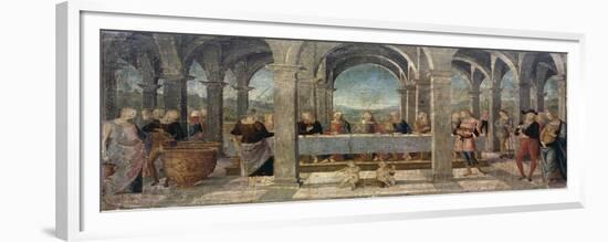 Marriage at Cana, Detail of the Predella of the St Augustine Altarpiece, 1502-1523-Pietro Perugino-Framed Giclee Print