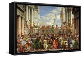 Marriage at Cana-Paolo Veronese-Framed Stretched Canvas