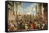 Marriage at Cana-Paolo Veronese-Framed Stretched Canvas