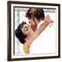 Marriage Bait  - Saturday Evening Post "Leading Ladies", July 9, 1955 pg.22-Ernest Chiriaka-Framed Giclee Print